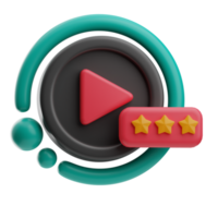 Cinema review illustration 3d png