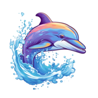 lächelnd Delfin springen aus von das Wasser png