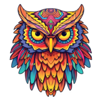 illustration owl colorful png