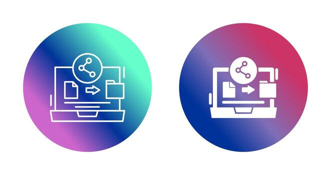 icono de vector de compartir archivo