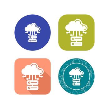 Cloud Database Vector Icon