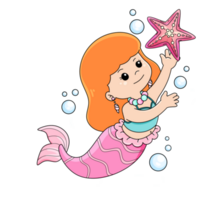 fofa sereia clipart desenho animado png