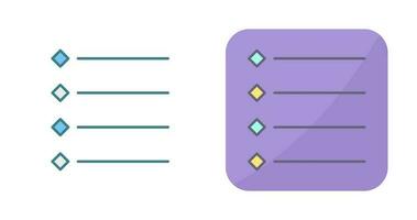 Unique Bulleted list Vector Icon