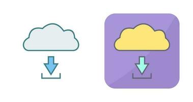 Unique Download from Cloud Vector Icon