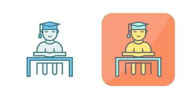 Unique Studying on Desk Vector Icon