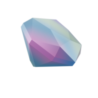 3d abstrakt gestalten Metall diamant geometrisch. realistisch glänzend Gradient Farbe Luxus Vorlage dekorativ Design Illustration. minimalistisch hell Attrappe, Lehrmodell, Simulation isoliert transparent png