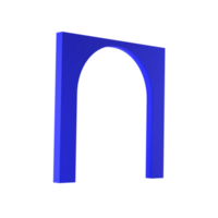 3d buio blu realistico arco scena isolato trasparente png. architettonico struttura minimo parete modello Prodotto palcoscenico vetrina, moderno minimo astratto illustrazione. astratto geometrico le forme png