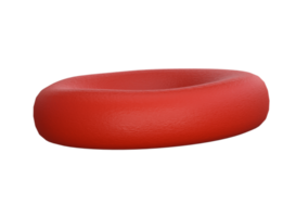 3d Erythrozyten oder rot Blut Zelle Medizin isoliert transparent png. realistisch Bild von Hämoglobin zum Hämatologie, Mikrobiologie Gesundheit Mensch Illustration png