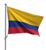 colombiano bandeira nação país sul América república político emblema independência tradicional evento festa governo listra história listra viagem liberdade ícone memorial branco plano de fundo.3d render png
