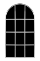 kromme venster met zwart glas png