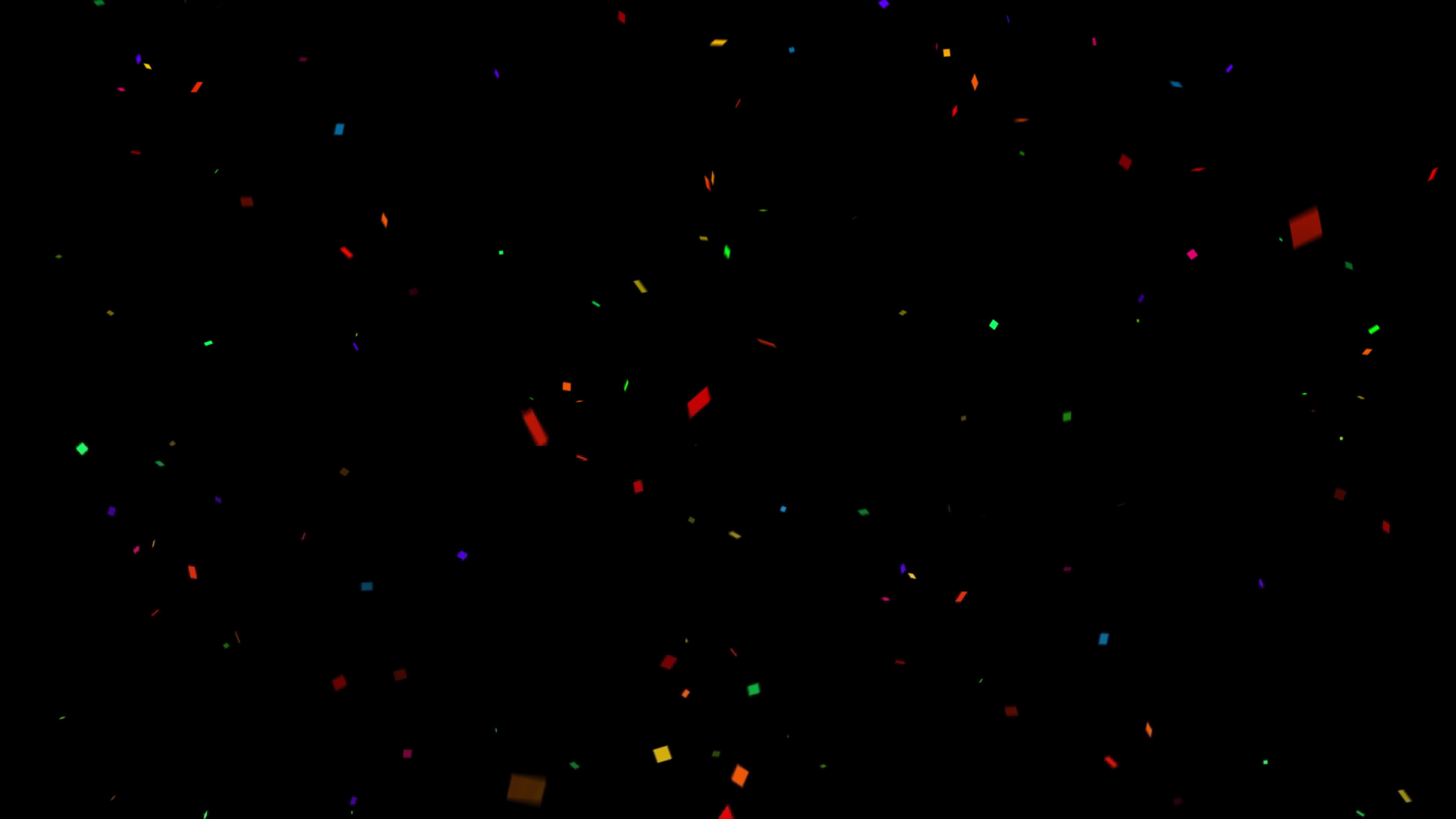 Colorful Confetti Falling Particles animation celebration, birthday