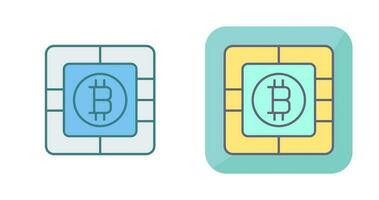 Bitcoin Chip Vector Icon