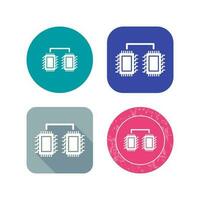 Processors Connected Vector Icon