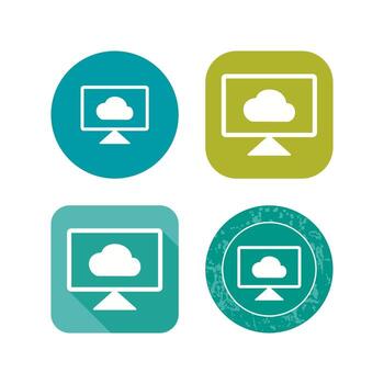 icono de vector de sistema de nube