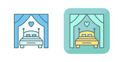 icono de vector de cama