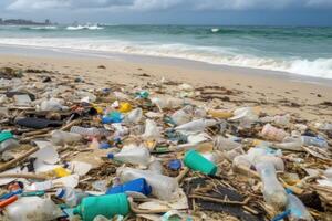 ai generado utilizar de el plastico es un mayor contribuyente a ambiental contaminación y necesidades a ser dirigido inmediatamente. foto