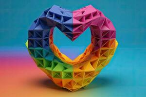 AI Generated Celebrates Pride Month and Day. A time to honor and embrace the diversity of love. photo