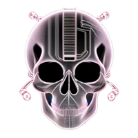 Cool futuristic skull png