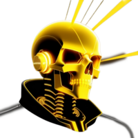 cool futuriste crâne png