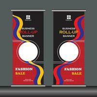 Business Roll-Up Banner Template Design vector