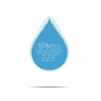 World Water Day. Water Conservation and World Environmental Protection Concept - Environment Day vector