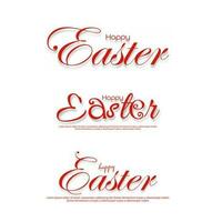 Happy Easter vector set. A collection of typographic writings about Easter.