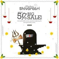 illustration of Happy Mahashivratri Big Sale offer design. Sale poster, banner, advertisement vector