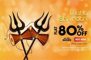 Happy Mahashivratri Sale Offer Banner, Advertisement. vector