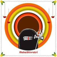 ilustración de contento maha shivratri saludo tarjeta diseño. vector