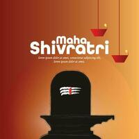 ilustración de señor shiva para maha shivaratri es un hindú festival vector