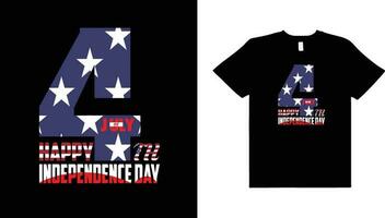 contento 4to julio,independencia día camiseta diseño. vector