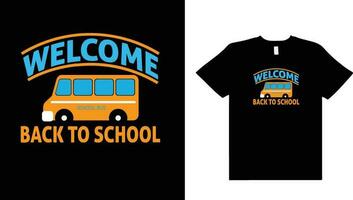welcome back to school typography t shirt design - back to school t-shirt design. vector