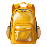 School backpack isolated Illustration AI Generative png