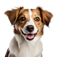 Cute dog portrait isolated. Illustration AI Generative png