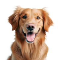 Cute dog portrait isolated. Illustration AI Generative png