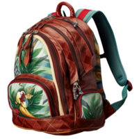 School backpack isolated Illustration AI Generative png