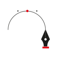 Bézier courbe avec stylo outil png