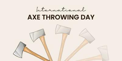 International Axe throwing day on June 13. vector