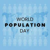 World population day vector illustration. Banner or poster with paper cut style.