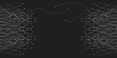 Attraction of life with freespace for. Vector connecting particle tails. Small particles strive to each other. Blurred debrises into rays or lines under high speed of motion.