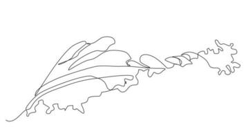 geanimeerd zelf tekening van single doorlopend lijn trek voor een zee vervoer Aan de zee. jetski in gemakkelijk lineair stijl. zee vervoer ontwerp concept animatie. vol lengte animatie video