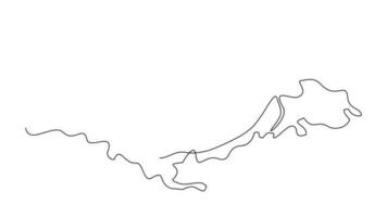 animato se stesso disegno di singolo continuo linea disegnare per un' mare trasporto su il mare. Moto d'acqua nel semplice lineare stile. mare mezzi di trasporto design concetto animazione. pieno lunghezza animazione video