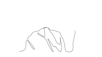 Animated self drawing of single continuous line draw for ceremony of Hajj Day. Islamic holiday that falls on the 10th day of Dhu al-Hijjah of the lunar Islamic Calendar design concept design concept. video