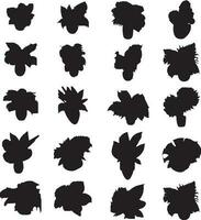 leaf silhouettes vector