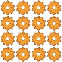 Pattern homemade cookie different taste in pastry biscuit vector