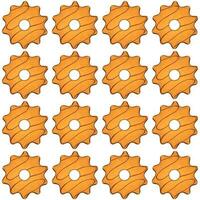 Pattern homemade cookie different taste in pastry biscuit vector