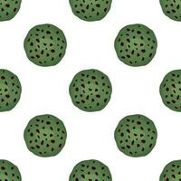 Pattern homemade cookie different taste in pastry biscuit vector