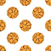 Pattern homemade cookie different taste in pastry biscuit vector
