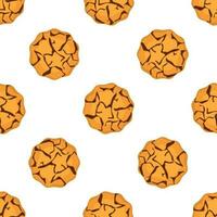 patrón de galletas caseras de diferentes sabores en galletas de pastelería vector