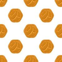 Pattern homemade cookie different taste in pastry biscuit vector